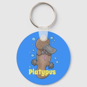 Llavero Bebés adorables de ilustracion de pulpo con burbuj