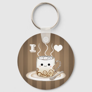 Llavero Bebida caliente del cacao del kawaii lindo