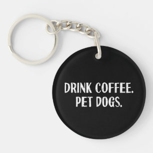 Llavero Bebida Divertida Café Mascotas Perros Monos Café A