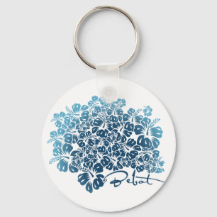 Llavero Bebot - hibisco - azul