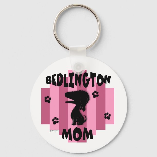 Llavero Bedlington Mom Keychain (Anverso)