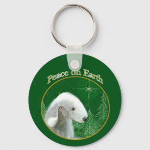 Llavero Bedlington Terrier Peace