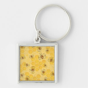 Llavero Bee Buzzing Honey Bees Cute