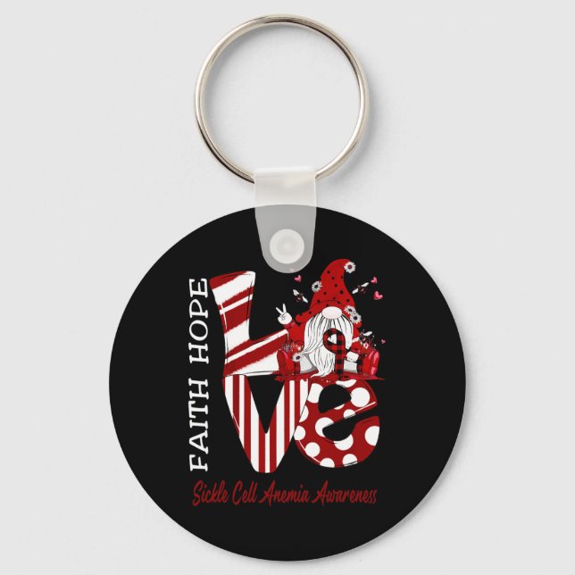 Llavero Bee Gnome Amor anemia anemia falciforme (Anverso)