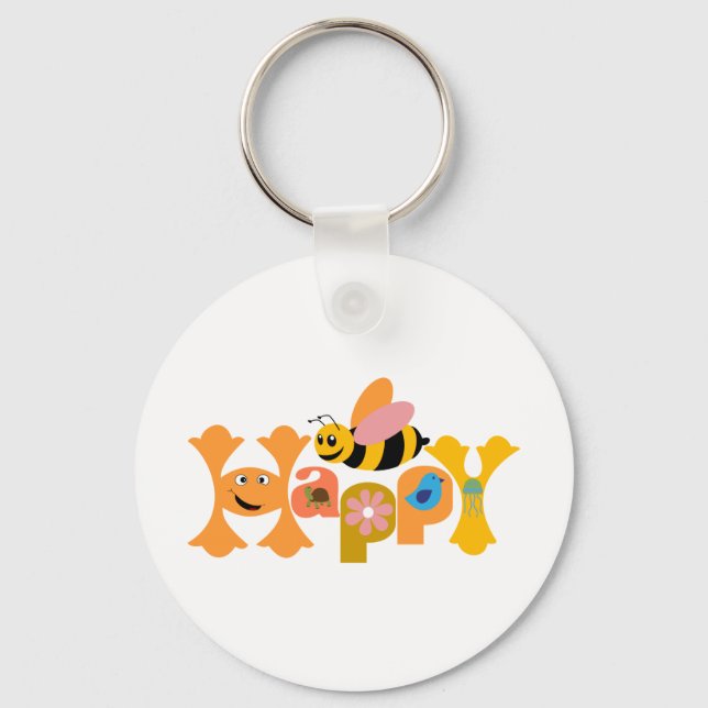 Llavero Bee Happy (Anverso)