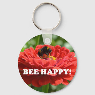 Llavero Bee Happy Red Flower