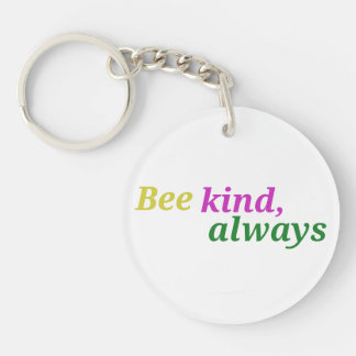 Llavero Bee Kind Always - Keychai Motivacional Minimalista