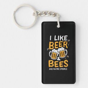 Llavero Beekeeper Gift   Me Gusta La Cerveza Y Las Abejas