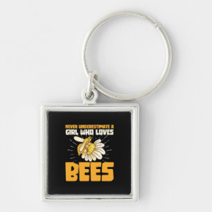 Llavero Beekeeper Gift Un Chica que ama a las abejas