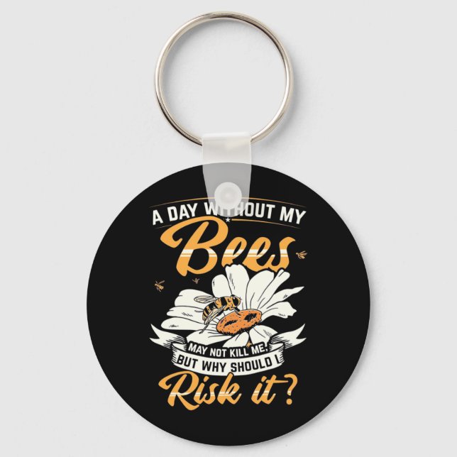 Llavero Beekeeper Gift | Un día sin mis abejas (Anverso)