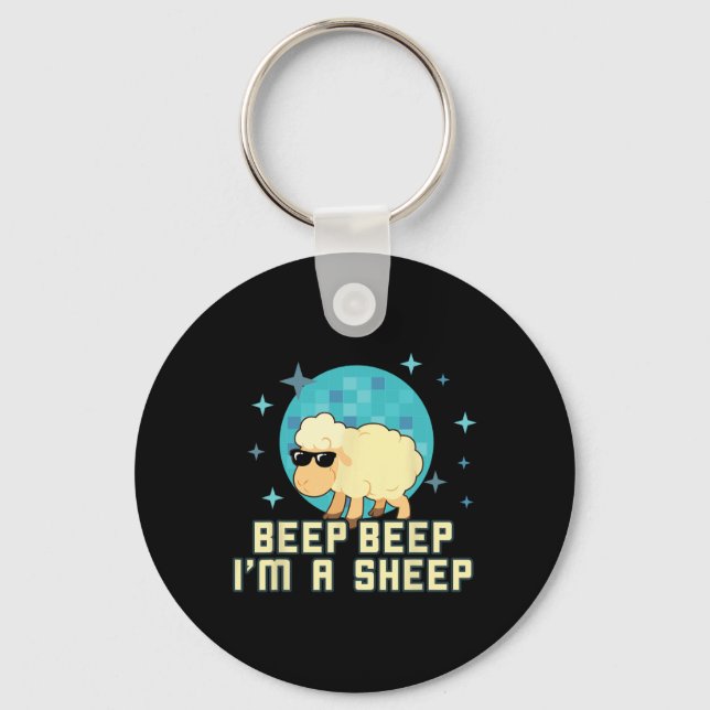 Llavero Beep Beep I'm a Sheep Funny Farm Animal Novedad Gi (Anverso)