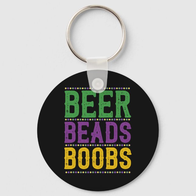 Llavero Beer Beads Brenival Parade Gift Funny Mardi (Anverso)