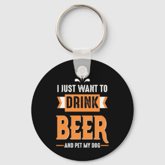 Llavero Beer Beer Beer and Dog