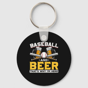 Llavero Beer Drinker Beer Humor de cerveza de béisbol Cump