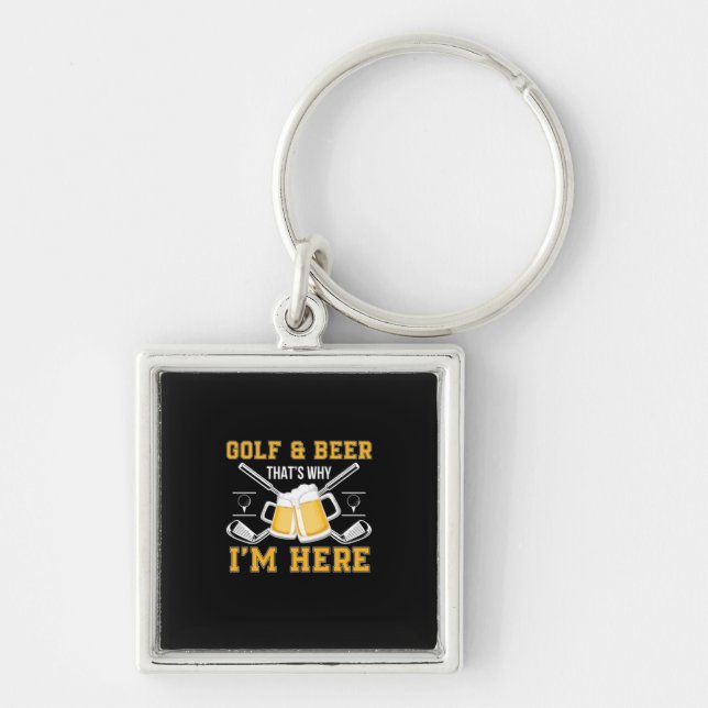 Llavero Beer Drinker Golf And Beer Cumpleaños (Frente)
