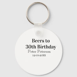 Llavero Beers to 30th birthday name date man stylishSimple
