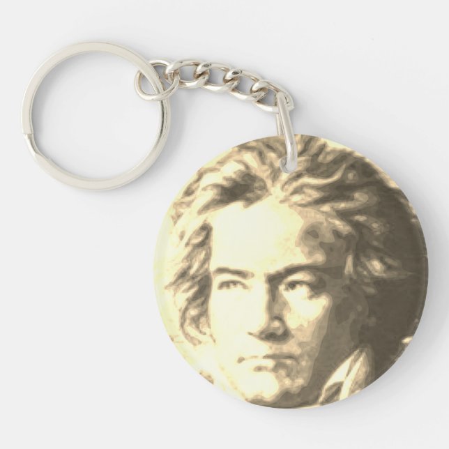 Llavero Beethoven En Sepia Keychain (Frente)