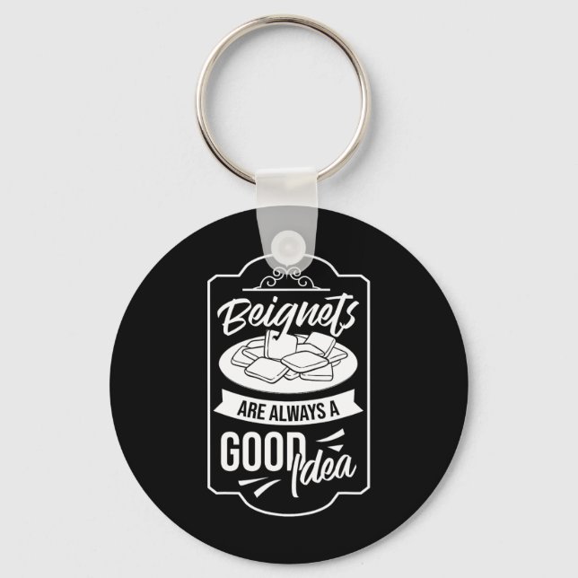Llavero Beignet New Orleans French Quarter  (Anverso)