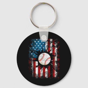 Llavero Béisbol Americano Bandera De EEUU 4 De Julio Niños