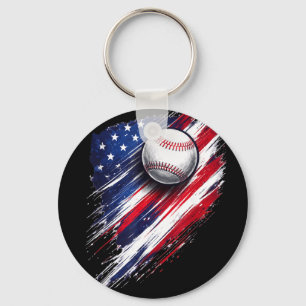 Llavero Béisbol bandera americana niños niñas hombres muje