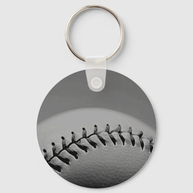 Llavero Béisbol blanco y negro (Anverso)