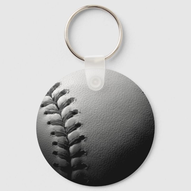 Llavero Béisbol blanco y negro (Anverso)