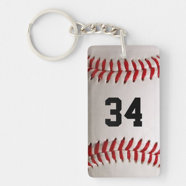 Llavero Béisbol con número de Personalizable (Frente)