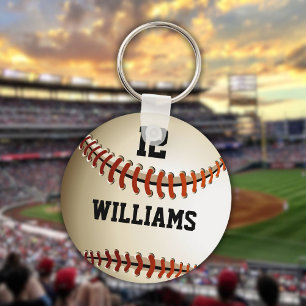 Llavero Béisbol de número de nombre personalizado