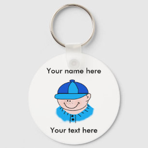 Llavero Béisbol del muchacho del personalizar usted mismo