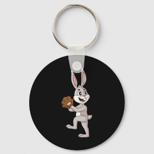 Llavero Béisbol Día de Pascua Rabbit Pitcher Niños Chicas