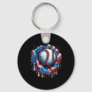 Llavero Béisbol Drip Helado Crema Sprinkles Glove De Béisb