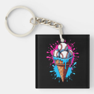 Llavero Béisbol Ice Cream Watercolor Sports Lover