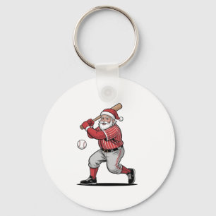 Llavero Béisbol navideño en el deporte de Santa Claus