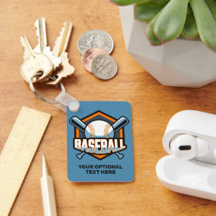 Llavero Béisbol personalizado de texto y color