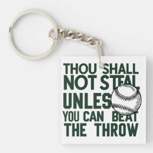Llavero Béisbol robando camiseta de humor