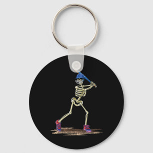 Llavero Béisbol Skeleton Halloween Hombres Salón de Béisbo