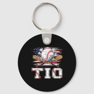 Llavero Béisbol T-ball Tío Bandera Americana Orgulloso Pel