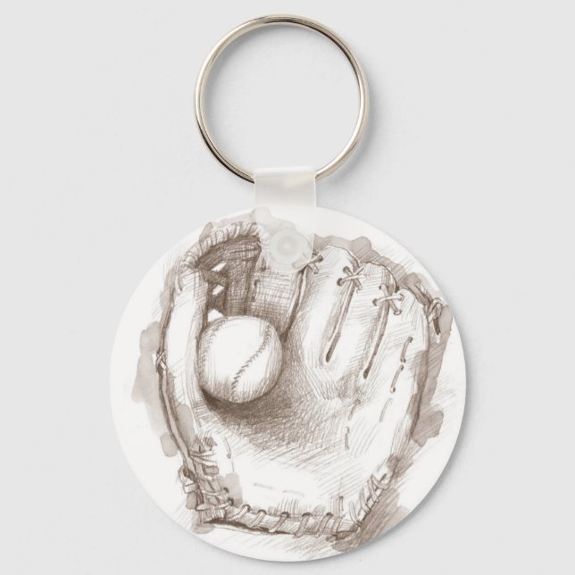 Llavero Béisbol y guante - Keychain (Anverso)