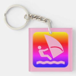 Llavero Belice Windsurf (Caulker Caye) Arcoiris