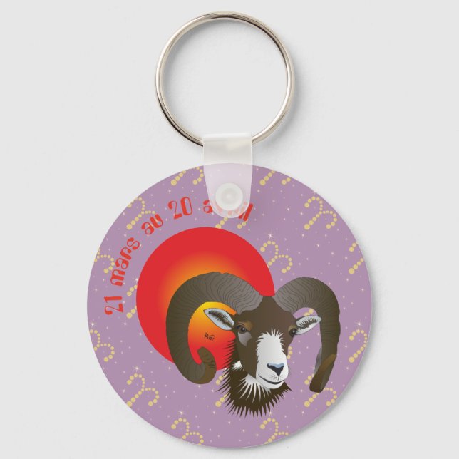 Llavero Bélier 21 mars au 20 avril Porte-clés (Anverso)