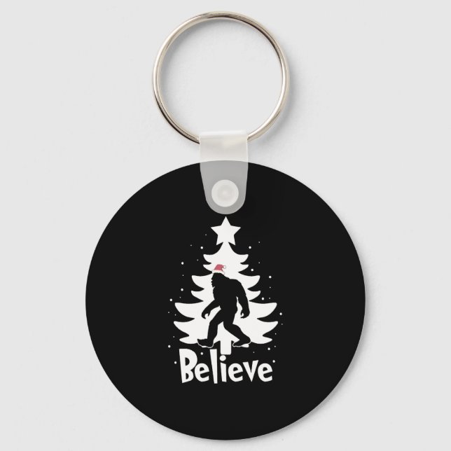 Llavero Believe Yeti Bigfoot Sasquatch Navidades Santa (Anverso)