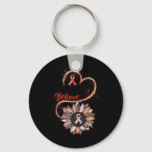 Llavero Belig Crps Awareness Naranja Ribbon Sunflower Lov