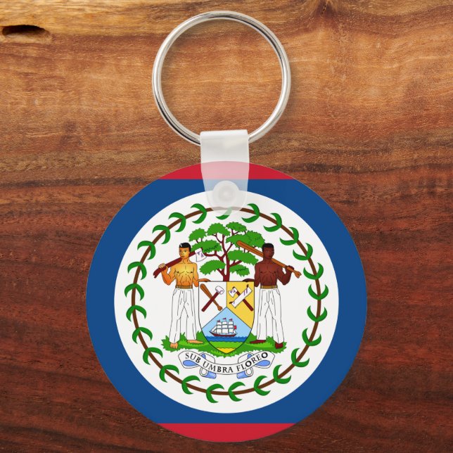 Llavero Belizean Flag & Belize holiday, patriots /sports (Anverso)