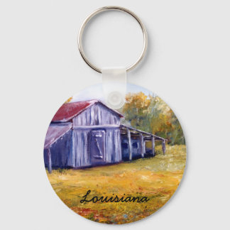 Llavero Bella Artes Louisiana Barn de la pintura al petról