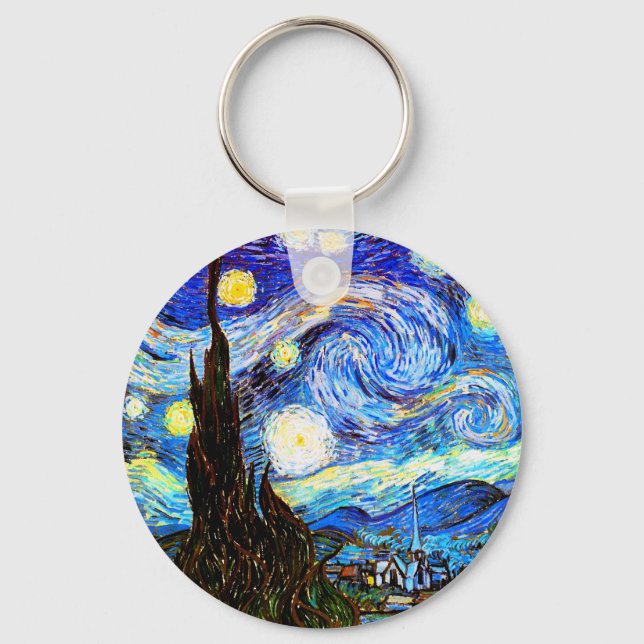 Llavero Bella Artes nocturno Van Gogh Starry (Anverso)
