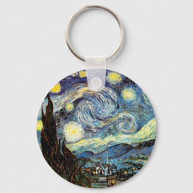 Llavero Bella Artes nocturno Van Gogh Starry (Anverso)