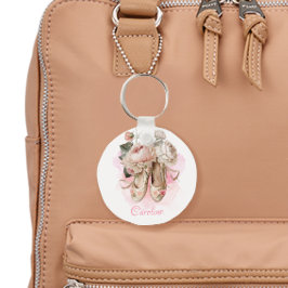 Llavero Bella bailarina Ballerina acuarela rosa