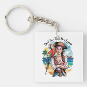 Llavero Belleza De Bucanero Pirata Femenino En El Cubierta