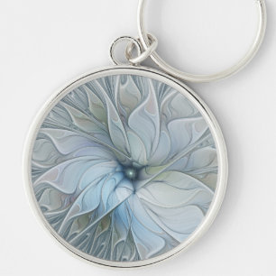 Llavero Belleza elegante arte abstracto fractal flor moder