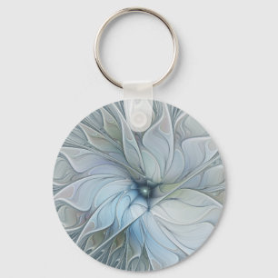 Llavero Belleza elegante arte abstracto fractal flor moder